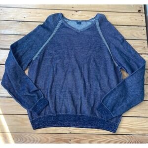 NEW Tailor Vintage V Neck Sweater Size XL Men’s Blue Pullover Raglan Sleeve